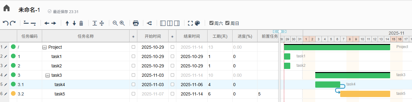 iodraw甘特图界面截图